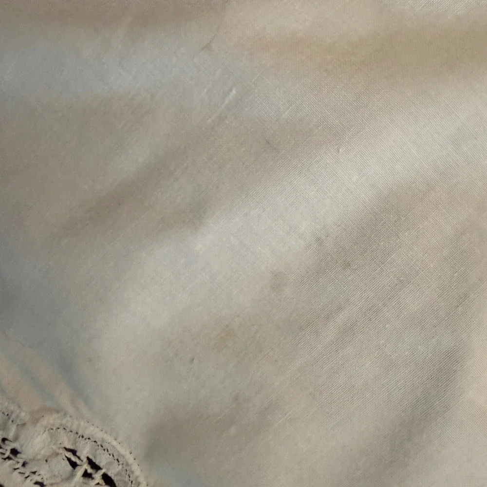 White Cotton‎ Lace Trim Table Runner Set of 3 SB99057W 100% Cotton